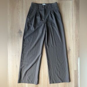 Princess Polly Brown Wide-Leg Trousers size 6